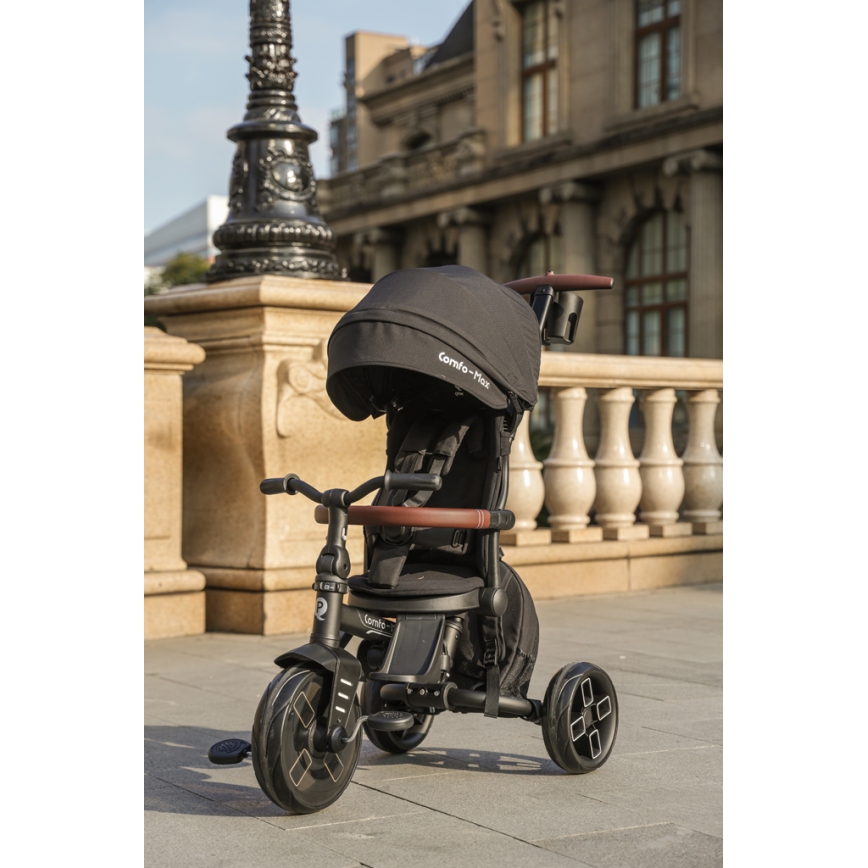 QPlay - Kinderdriewieler 8-in-1 COMFO MAX zwart