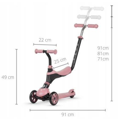 QPlay - Kinderen step 4in1 SEMA roze
