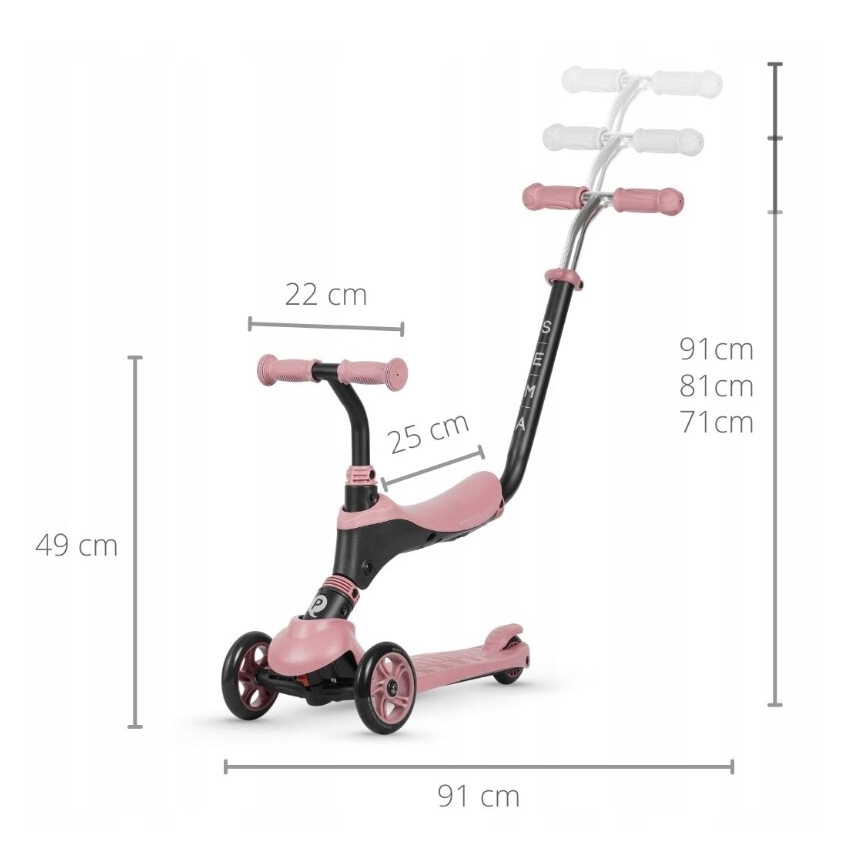 QPlay - Kinderen step 4in1 SEMA roze