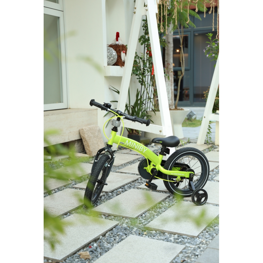 QPlay - Kinderfiets 14" MINIBY 3in1 groen