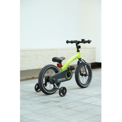 QPlay - Kinderfiets 14" MINIBY 3in1 groen