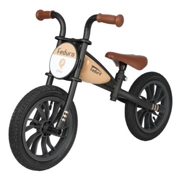 QPlay - Loopfiets FEDURO zwart/beige