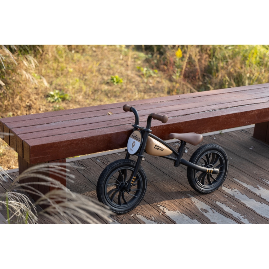 QPlay - Loopfiets FEDURO zwart/beige