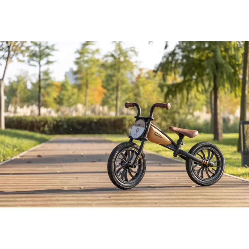 QPlay - Loopfiets FEDURO zwart/beige