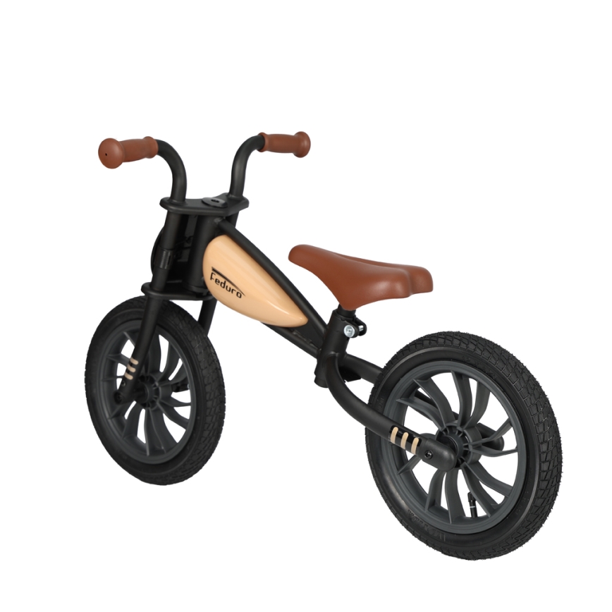 QPlay - Loopfiets FEDURO zwart/beige