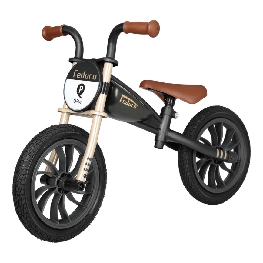 QPlay - Loopfiets FEDURO zwart/goud
