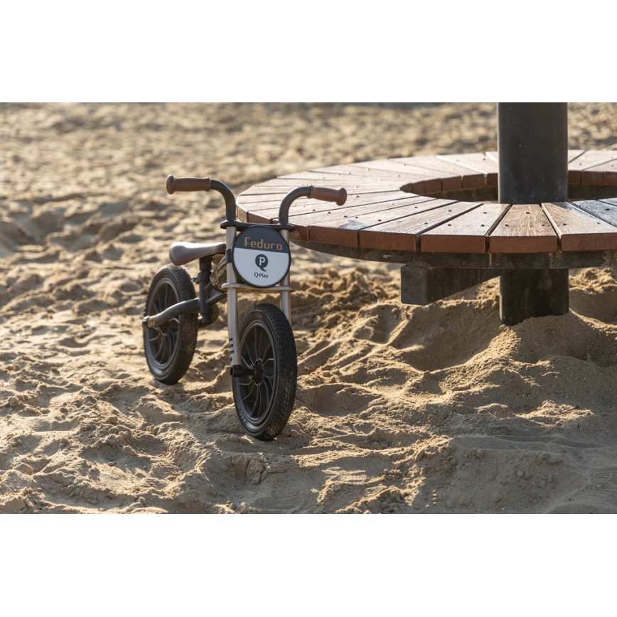 QPlay - Loopfiets FEDURO zwart/goud