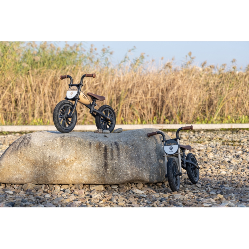 QPlay - Loopfiets FEDURO zwart/goud