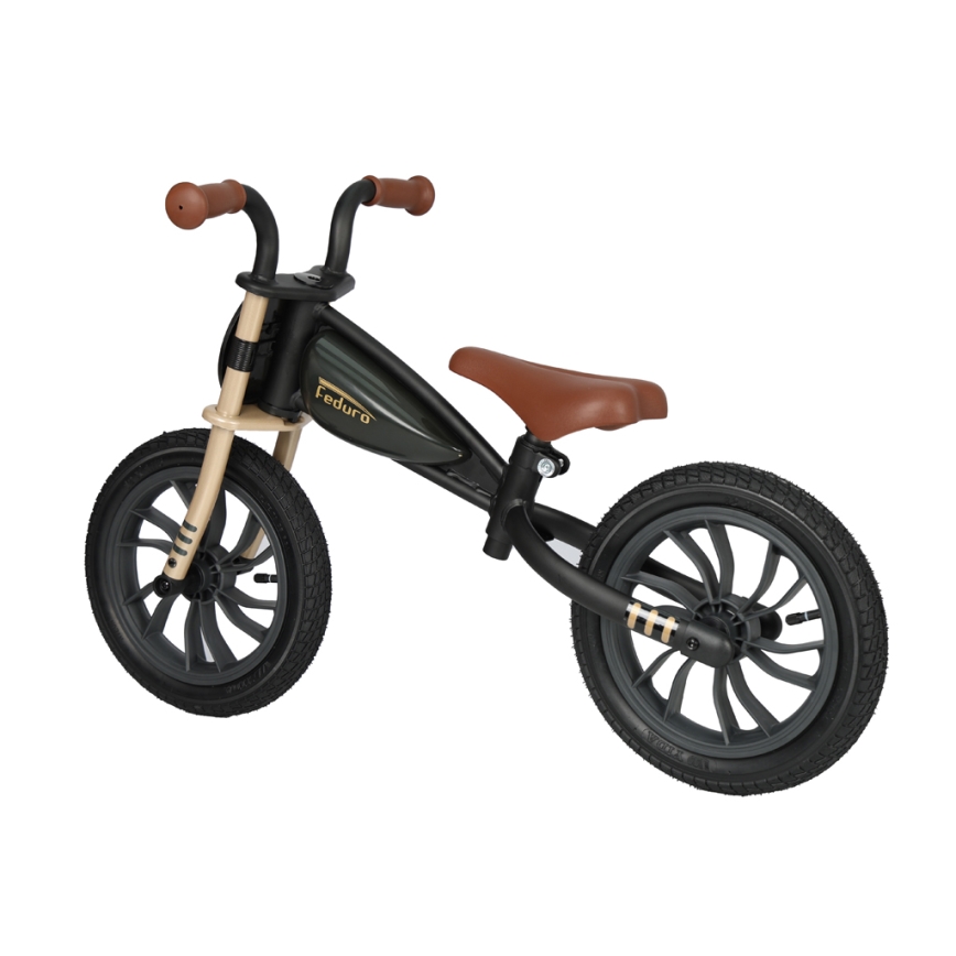 QPlay - Loopfiets FEDURO zwart/goud