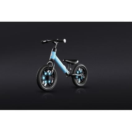 QPlay - Loopfiets met LED lichten op wielen SPARK blauw