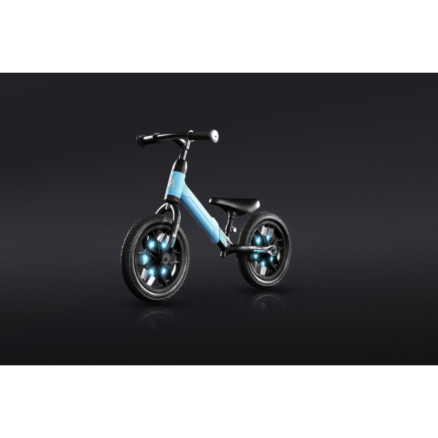 QPlay - Loopfiets met LED lichten op wielen SPARK blauw