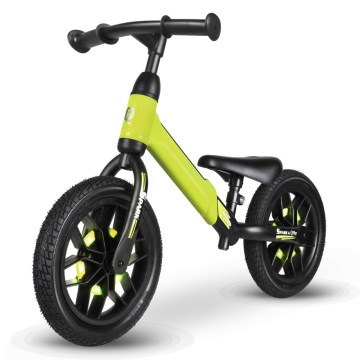 QPlay - Loopfiets met LED lichten op wielen SPARK groen