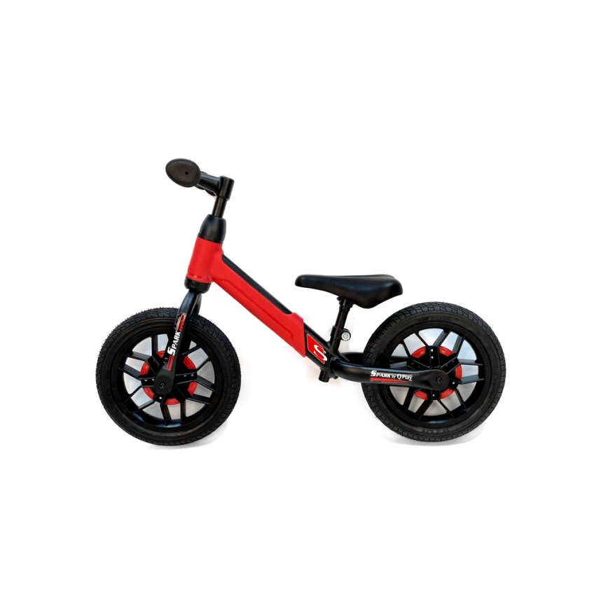 QPlay - Loopfiets met LED lichten op wielen SPARK rood