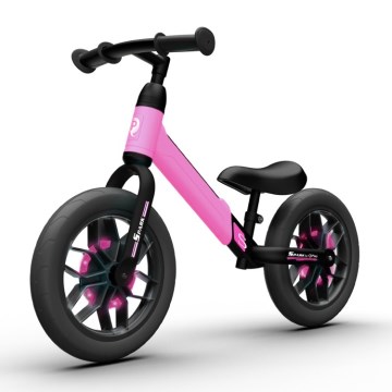 QPlay - Loopfiets met LED lichten op wielen SPARK roze