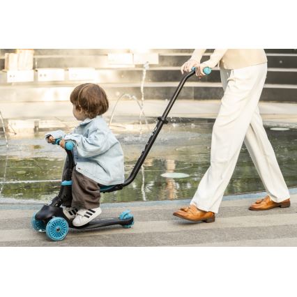 QPlay - SEMA EVO 5-in-1 kinderstep met LED-wielen, blauw