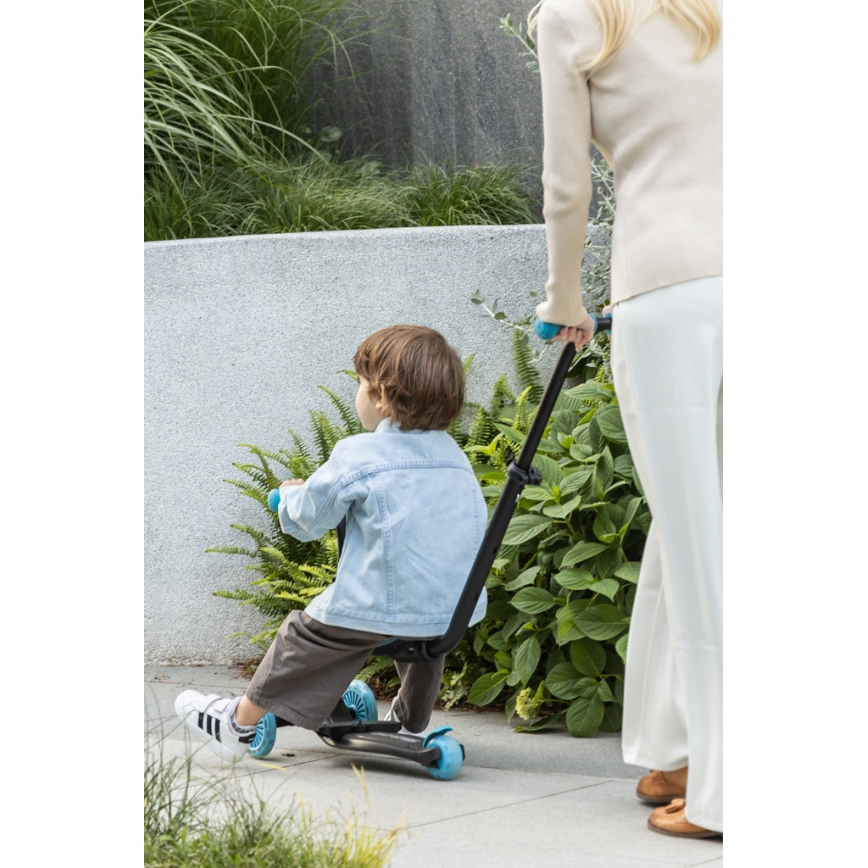 QPlay - SEMA EVO 5-in-1 kinderstep met LED-wielen, blauw