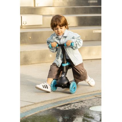QPlay - SEMA EVO 5-in-1 kinderstep met LED-wielen, blauw