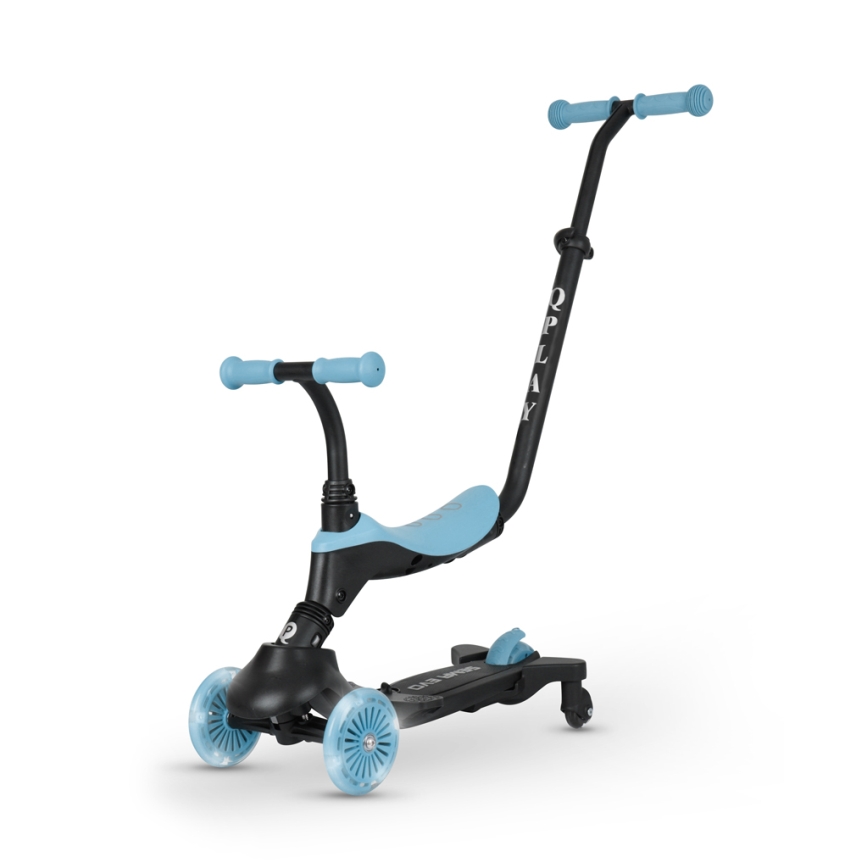 QPlay - SEMA EVO 5-in-1 kinderstep met LED-wielen, blauw