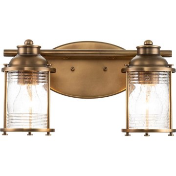 Quintiesse - Badkamerwandlamp ASHLAND BAY 2xE27/60W/230V IP44 bronzen