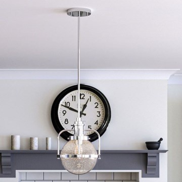 Quintiesse - Buitenlantaarn op paal TRIOCENT 1xE27/40W/230V IP44 glanzend chroom