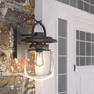 Quintiesse - Buitenmuurlamp LASALLE M 1xE27/60W/230V IP44 bronskleurig