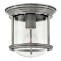 Quintiesse - Buitenplafondlamp HADRIAN 1xE27/60W/230V Ø 19,6 cm IP44 mat chroom