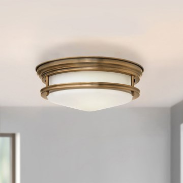 Quintiesse - Buitenplafondlamp HADRIAN 2xE27/40W/230V Ø 30,5 cm IP44 bronskleurig