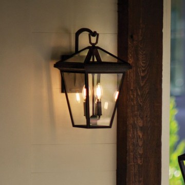 Quintiesse - Buitenwandlamp ALFORD M 2xE14/40W/230V IP44 zwart