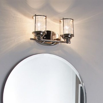 Quintiesse - Buitenwandlamp ASHLAND BAY 2xE27/60W/230V IP44 glanzend chroom