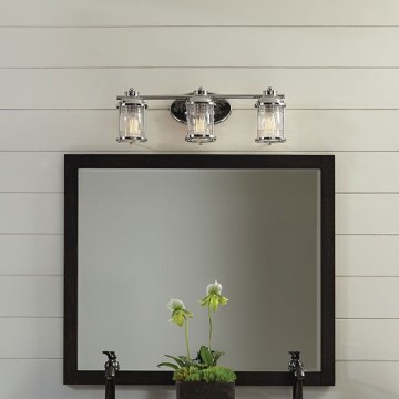 Quintiesse - Buitenwandlamp ASHLAND BAY 3xE27/60W/230V IP44 glanzend chroom