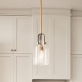 Quintiesse - Hanglamp aan stang KITNER 1xE27/60W/230V pr. 18 cm goud/zwart