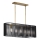 Quintiesse - Hanglamp met staaf LINARA 5xE27/60W/230V zwart/goud