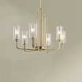 Quintiesse - Hanglamp met stang KIMROSE 6xE14/40W/230V Ø 68,6 cm goudkleurig