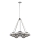 Quintiesse - Kroonluchter aan stang HARPER 5xE14/60W/230V pr. 77,5 cm glanzend chroom/rookglas