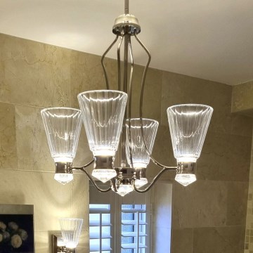 Quintiesse - LED badkamerhanglamp met stang KAYVA LED/24W/230V IP44 glanzend chroom