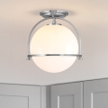 Quintiesse - Plafondlamp SOMERSET 1xE27/60W/230V Ø 28,2 cm mat chroom