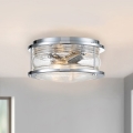 Quintiesse - Plafondlamp voor badkamer ASHLAND 2xE27/60W/230V Ø 30,5 cm IP44 glanzend chroom