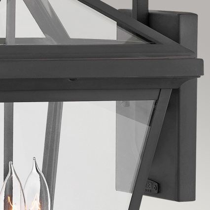 Quintiesse - Buitenwandlamp ALFORD L 3xE14/40W/230V IP44 zwart