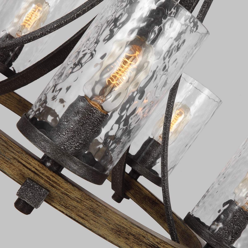 Quintiesse - Kroonluchter aan ketting ANGELO 5xE27/60W/230V eiken decor