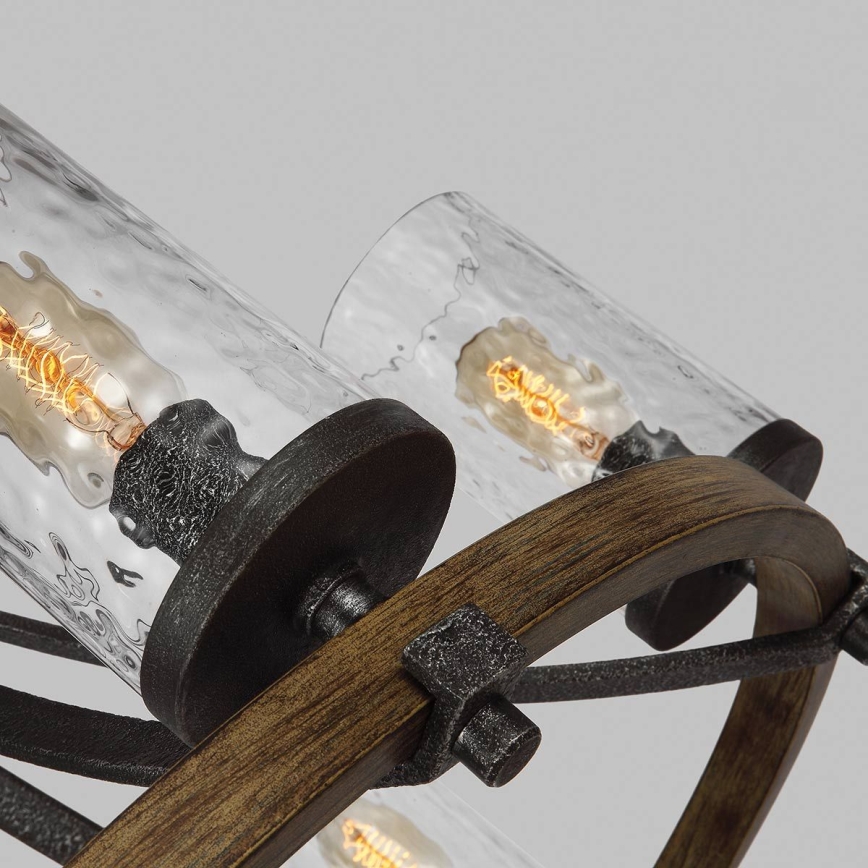 Quintiesse - Kroonluchter aan ketting ANGELO 6xE27/60W/230V eiken decor