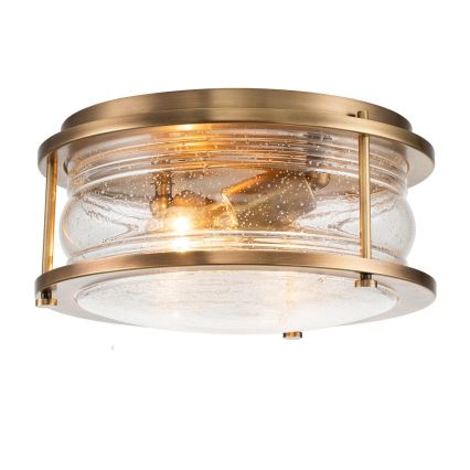 Quintiesse - Plafondlamp voor badkamer ASHLAND 2xE27/60W/230V Ø 30,5 cm IP44 goud