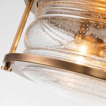 Quintiesse - Plafondlamp voor badkamer ASHLAND 2xE27/60W/230V Ø 30,5 cm IP44 goud