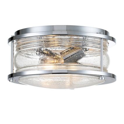 Quintiesse - Plafondlamp voor badkamer ASHLAND 2xE27/60W/230V Ø 30,5 cm IP44 glanzend chroom