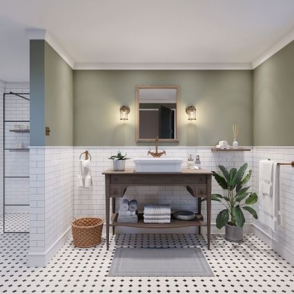 Quintiesse - Buitenwandlamp ASHLAND BAY 1xE27/60W/230V IP44 bronskleurig