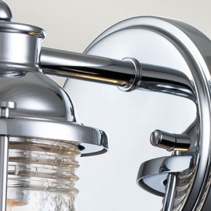 Quintiesse - Buitenmuurlamp ASHLAND BAY 1xE27/60W/230V IP44 glanzend chroom