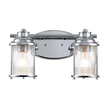 Quintiesse - Buitenwandlamp ASHLAND BAY 2xE27/60W/230V IP44 glanzend chroom