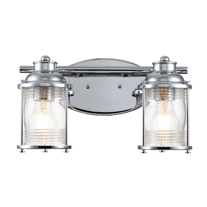 Quintiesse - Buitenwandlamp ASHLAND BAY 2xE27/60W/230V IP44 glanzend chroom