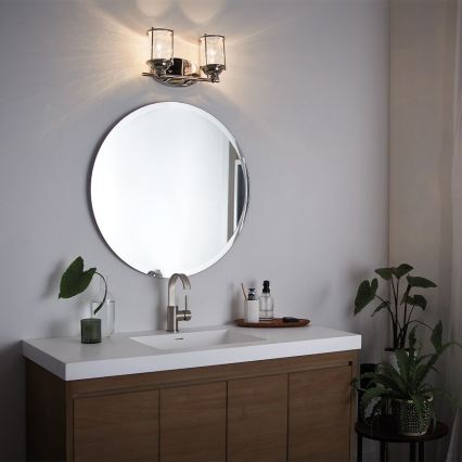 Quintiesse - Buitenwandlamp ASHLAND BAY 2xE27/60W/230V IP44 glanzend chroom