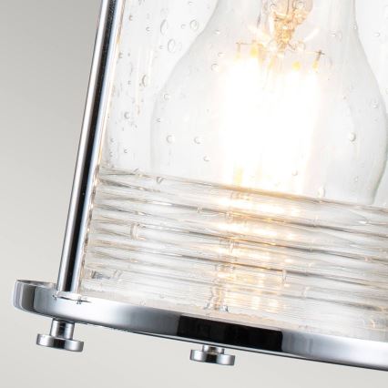 Quintiesse - Buitenwandlamp ASHLAND BAY 3xE27/60W/230V IP44 glanzend chroom