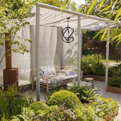 Quintiesse - Buitenhanglamp aan ketting BLACKSMITH 3xE14/40W/230V Ø 40,7 cm IP44 zwart